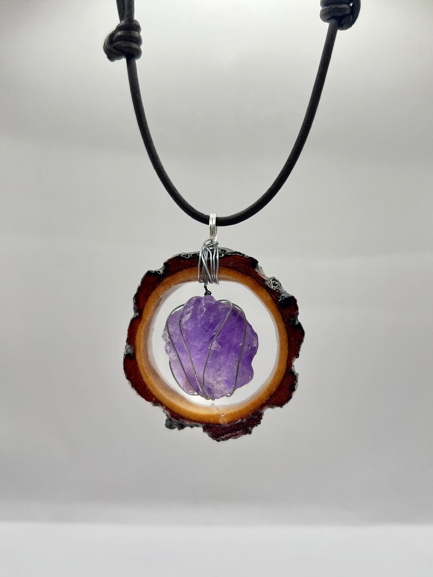 Full Moon Amethyst Pendant (Resin)