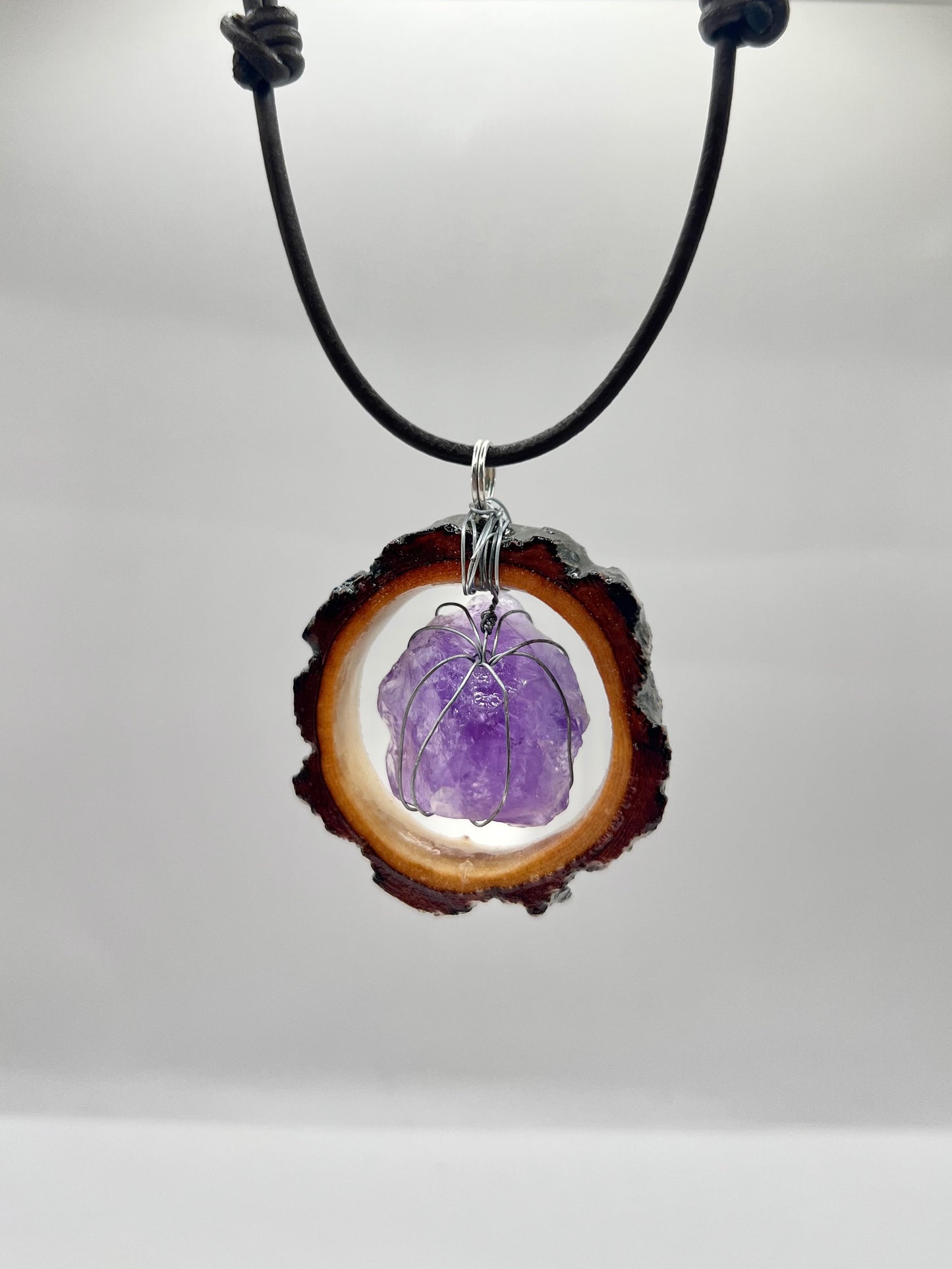 Full Moon Amethyst Pendant (Resin)