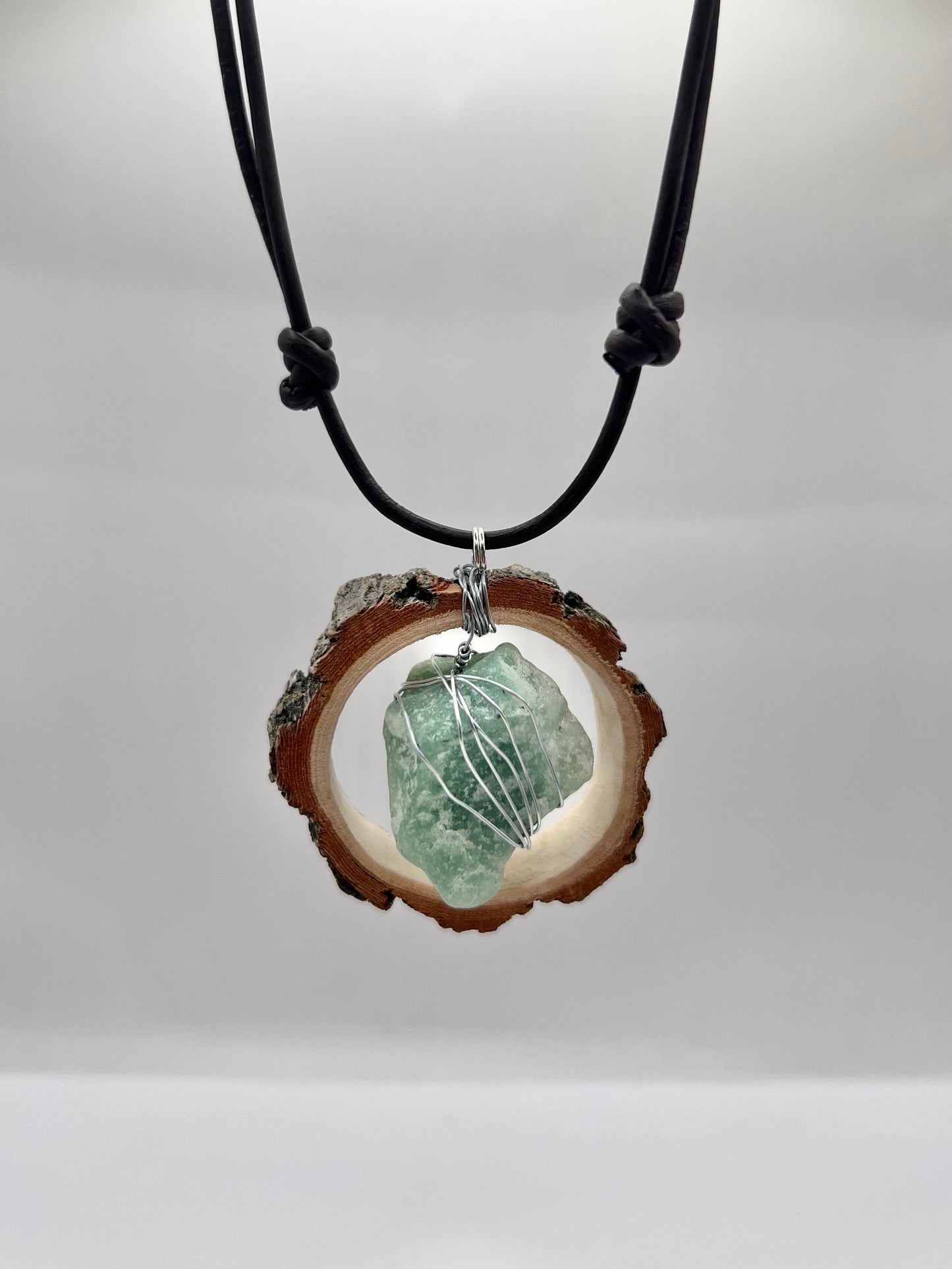 Full Moon Green Aventurine Organic Pendant (Raw)