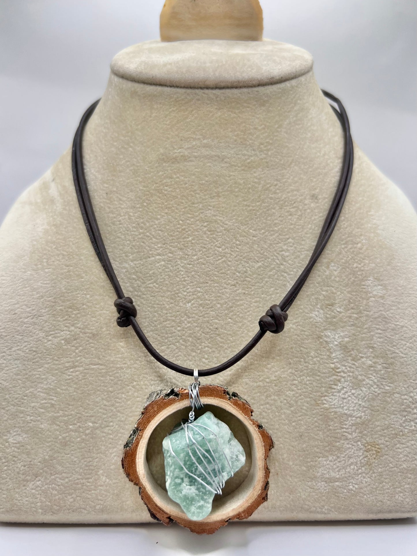 Full Moon Green Aventurine Organic Pendant (Raw)
