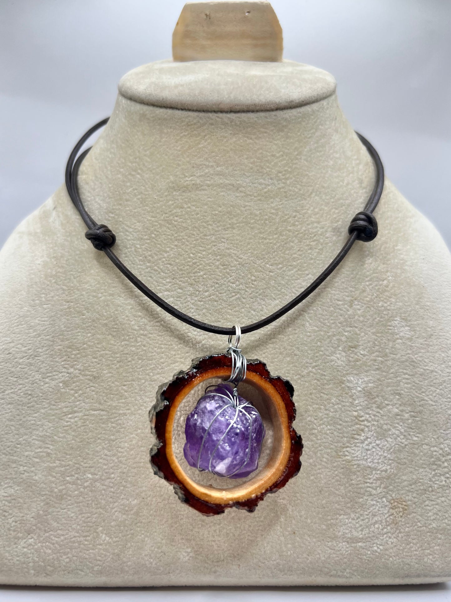 Full Moon Amethyst Pendant (Resin)