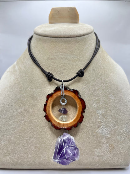 Super Moon Amethyst Pendant (Resin)
