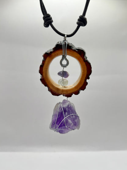 Super Moon Amethyst Pendant (Resin)